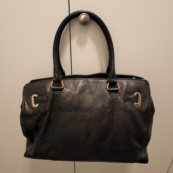 Black leather bag - Micheal Kors Hamilton Satchel Handbag - Picture 4 of 16